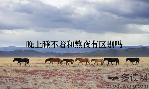 晚上睡不着和熬夜有区别吗