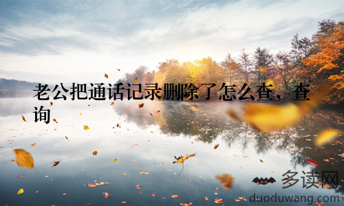 老公把通话记录删除了怎么查,查询