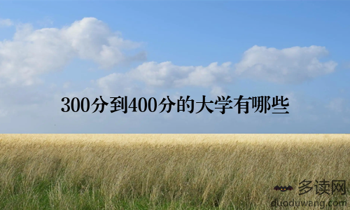 300分到400分的大学有哪些