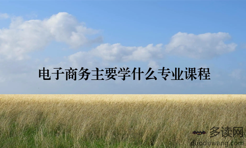 电子商务主要学什么专业课程