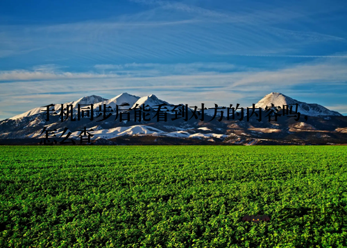 手机同步后能看到对方的内容吗，怎么查