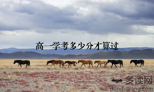 高一学考多少分才算过