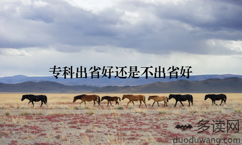 专科出省好还是不出省好