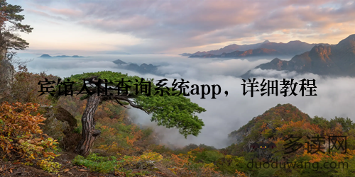 宾馆入住查询系统app，详细教程