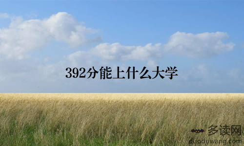 392分能上什么大学