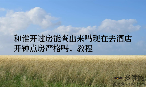 和谁开过房能查出来吗现在去酒店开钟点房严格吗，教程
