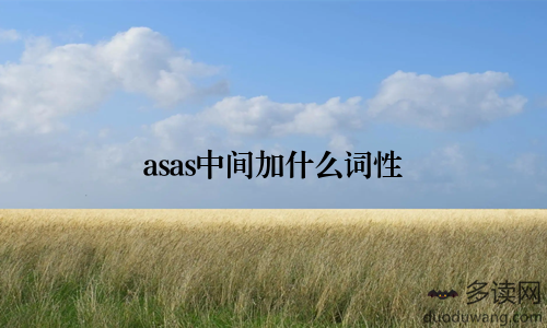 asas中间加什么词性