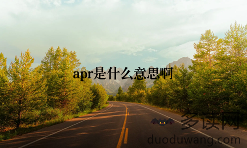 apr是什么意思啊