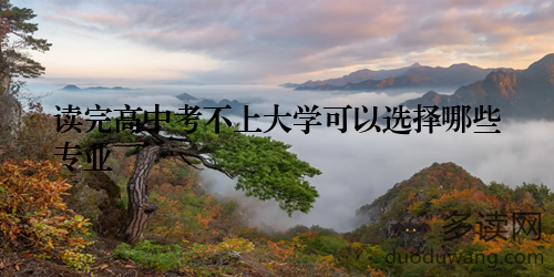 读完高中考不上大学可以选择哪些专业