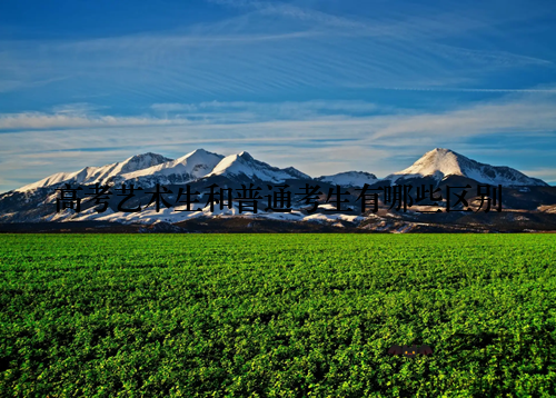高考艺术生和普通考生有哪些区别