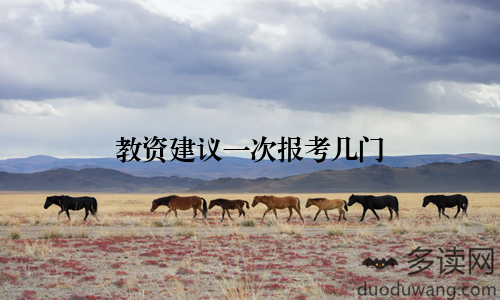 教资建议一次报考几门