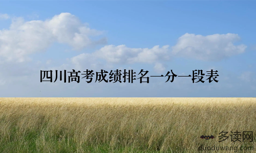 四川高考成绩排名一分一段表