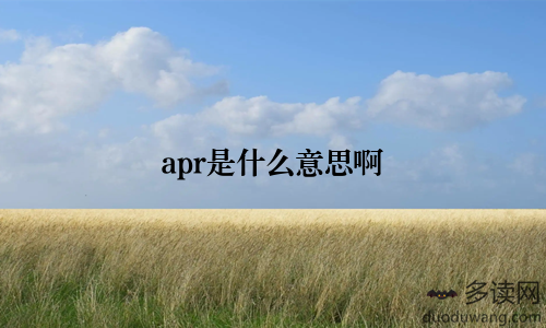 apr是什么意思啊