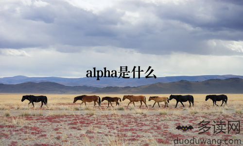 alpha是什么