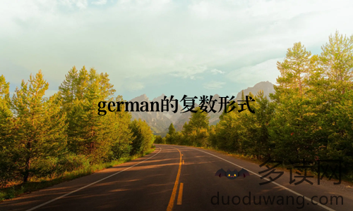 german的复数形式