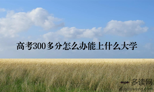 高考300多分怎么办能上什么大学
