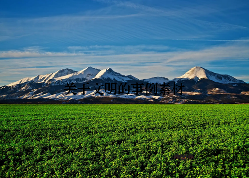 关于文明的事例素材