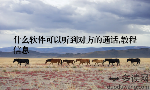 什么软件可以听到对方的通话,教程信息