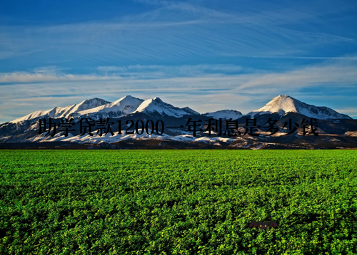 助学贷款12000一年利息是多少钱