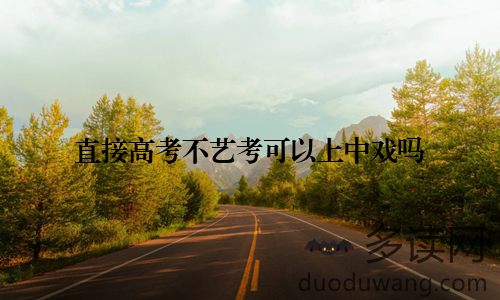 直接高考不艺考可以上中戏吗