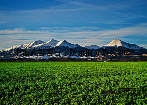 中国武警警官学院录取分数线2022