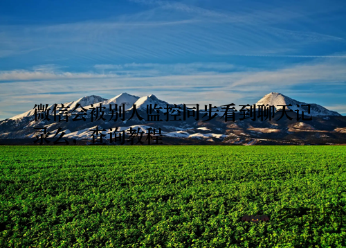 微信会被别人监控同步看到聊天记录么，查询教程