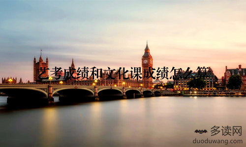 艺考成绩和文化课成绩怎么算