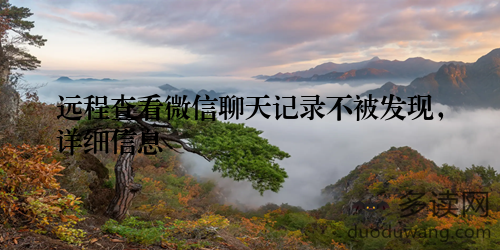 远程查看微信聊天记录不被发现，详细信息