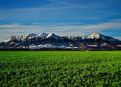 换了手机如何恢复微信聊天记录,查询信息