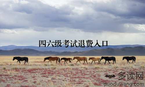 四六级考试退费入口