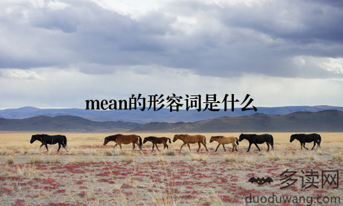 mean的形容词是什么