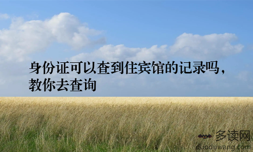 身份证可以查到住宾馆的记录吗，教你去查询