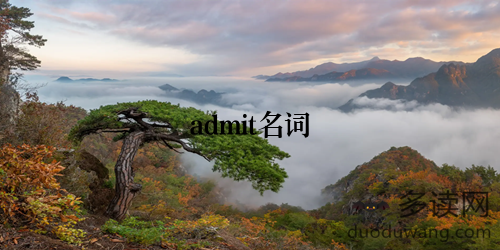 admit名词