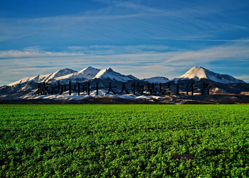 感动中国十大人物基层工作者