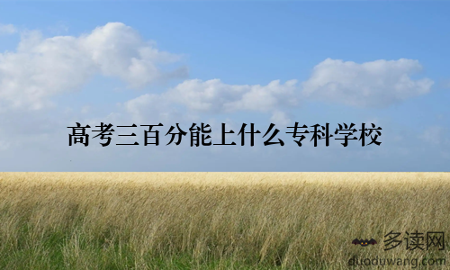 高考三百分能上什么专科学校