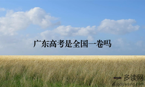 广东高考是全国一卷吗