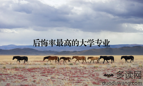 后悔率最高的大学专业