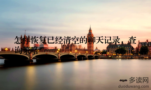 怎样恢复已经清空的聊天记录，查询策略