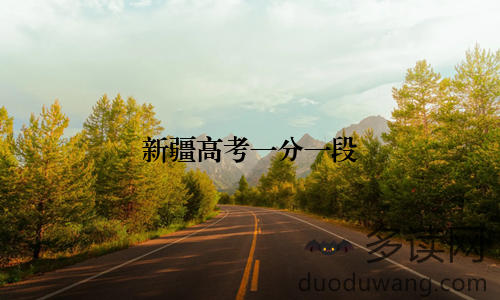 新疆高考一分一段