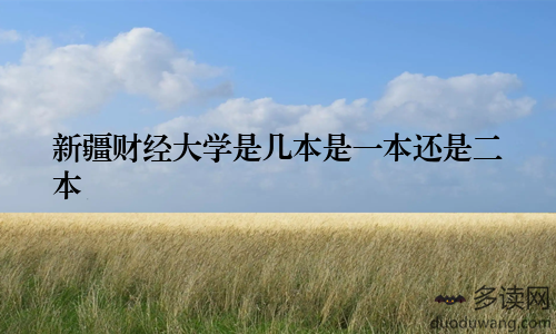 新疆财经大学是几本是一本还是二本