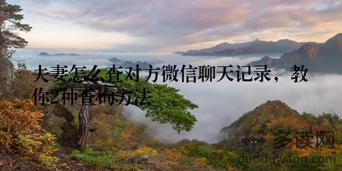 夫妻怎么查对方微信聊天记录，教你2种查询方法