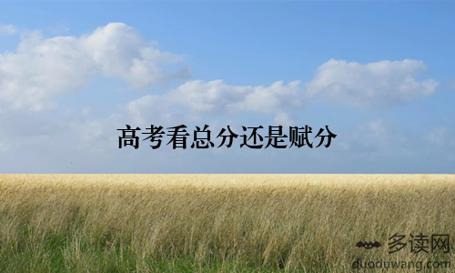 高考看总分还是赋分