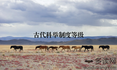 古代科举制度等级