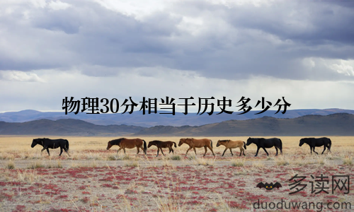 物理30分相当于历史多少分