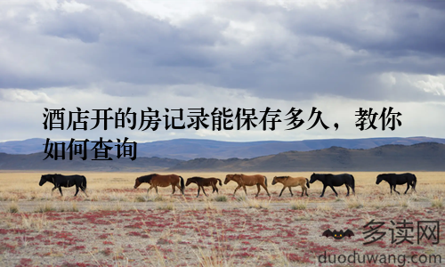 酒店开的房记录能保存多久,教你如何查询