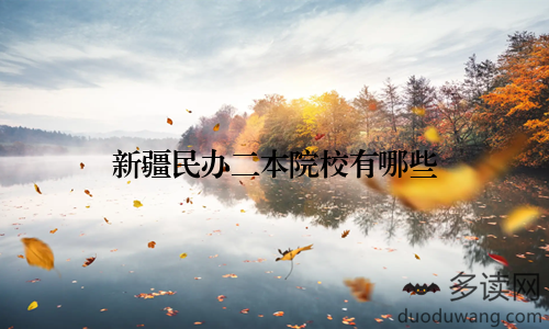 新疆民办二本院校有哪些