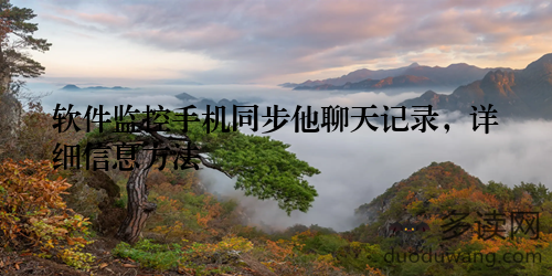 软件监控手机同步他聊天记录，详细信息方法