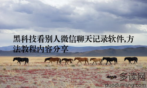 黑科技看别人微信聊天记录软件,方法教程内容分享