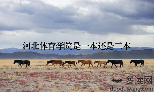 河北体育学院是一本还是二本