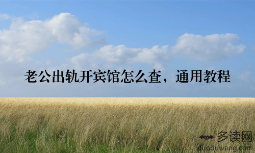 老公出轨开宾馆怎么查，通用教程